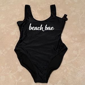 Beach Bae Black One Piece Swimsuit